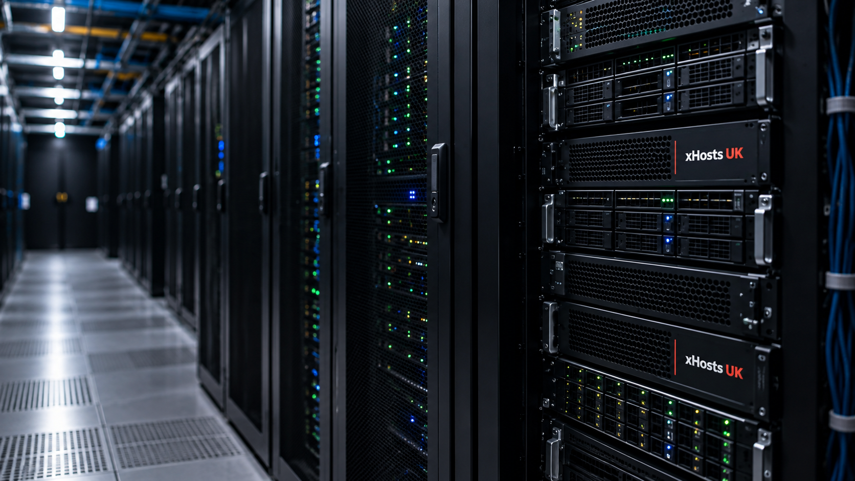 xHosts UK servers in a modern data centre